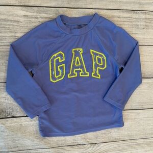 GAP Blue and Yellow Rashguard Swim Top/girls size M